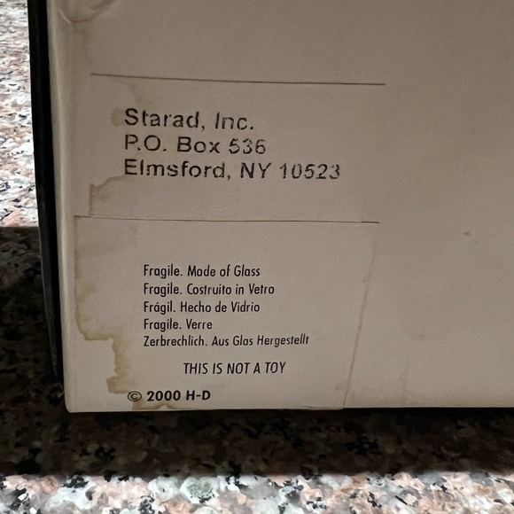 Harley-Davidson Christopher Radko Snowman Glass Ornament, cir 2000 - Picture 5 of 5